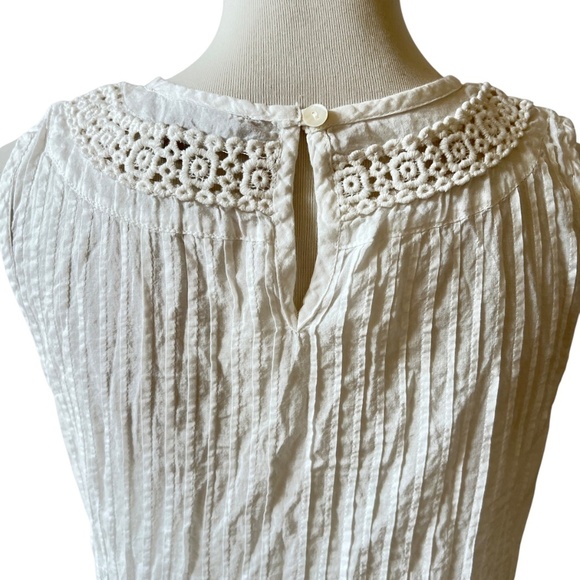 ROSE AND ROSE DRESS XS CROCHET LACE SLEEVELESS COQUETTE PRAIRIE COTTAGECORE - Picture 6 of 13